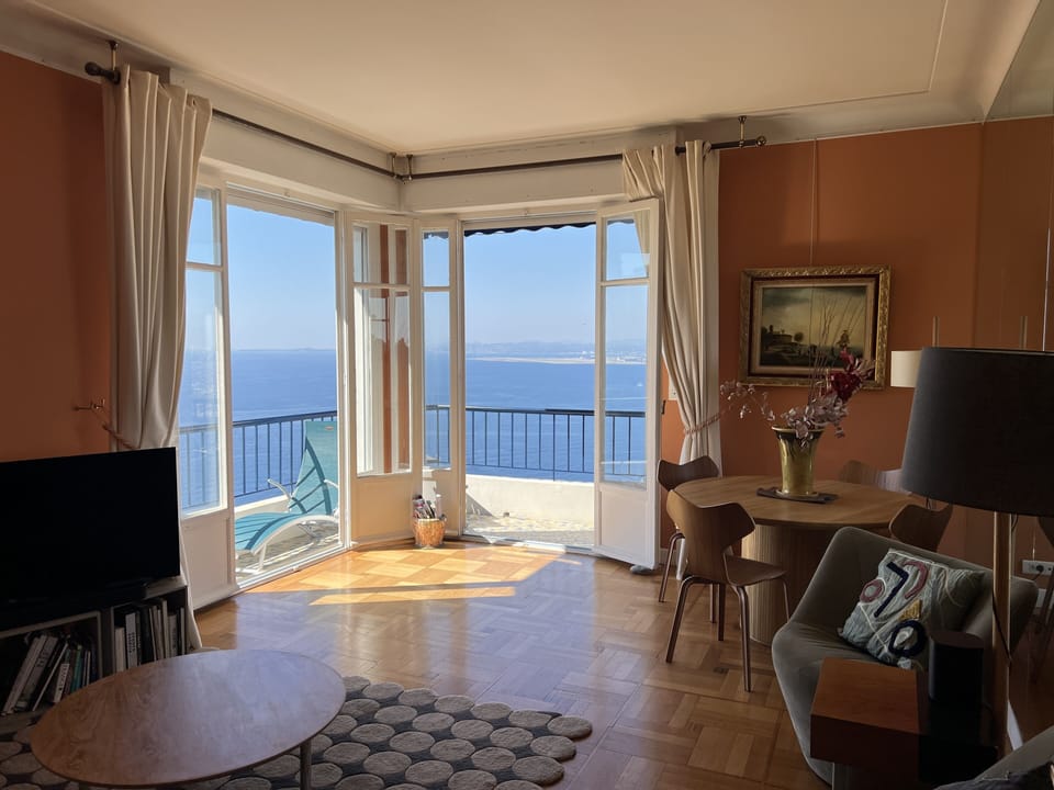 Sea views from the living room, just as you were on a boat