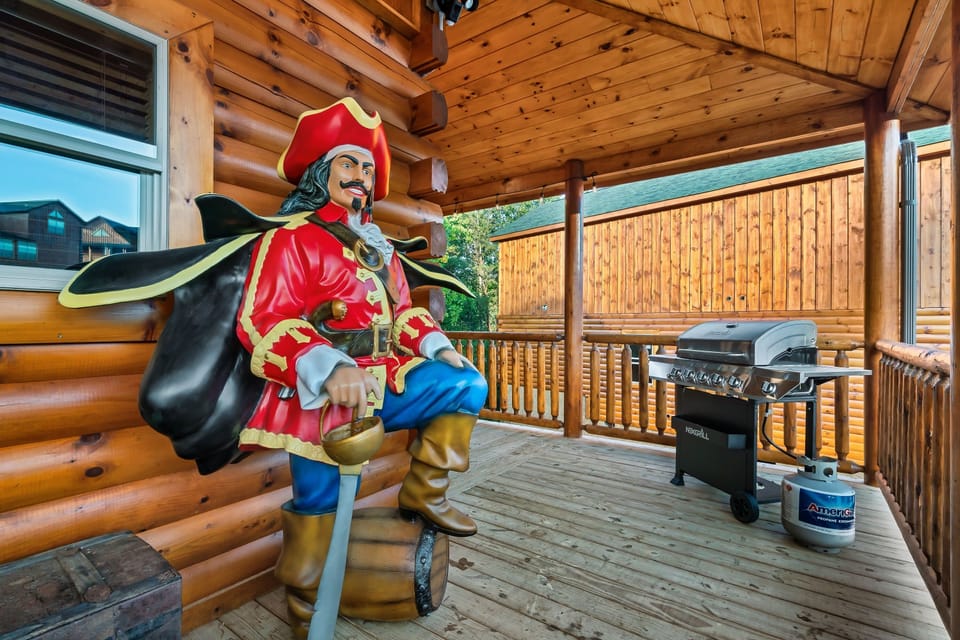 There is a 6 foot tall pirate waiting for you on the front porch!