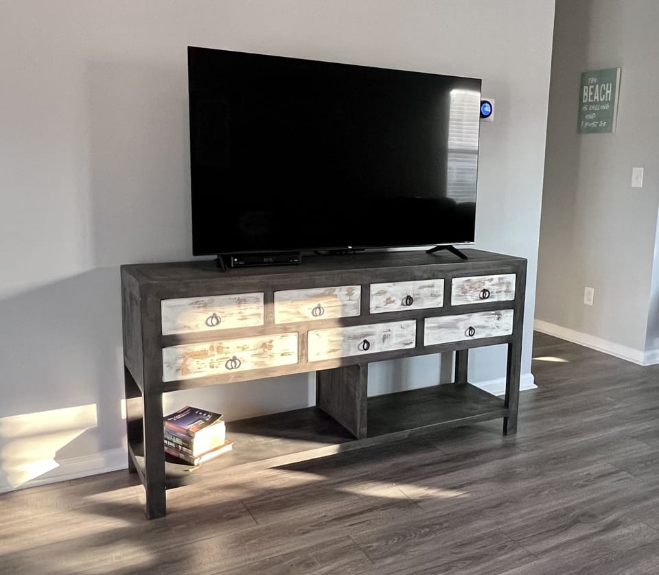 Stream your favorite music and TV shows on our 55" smart TV!