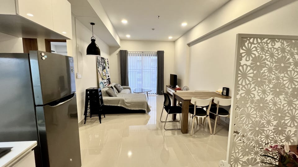 Living room and dining area