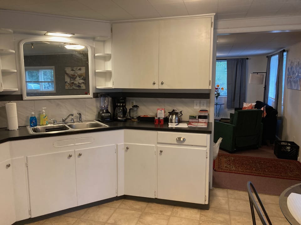 Coffee Bar is right of the sink.  Try Italian, French or Northwest brewing!