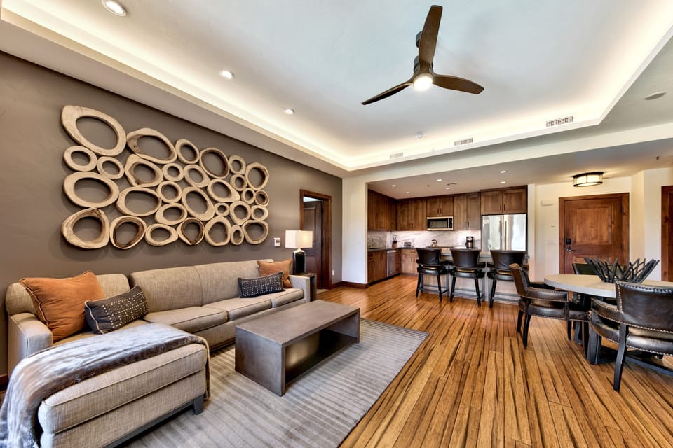 20 - Large open kitchen / living room.