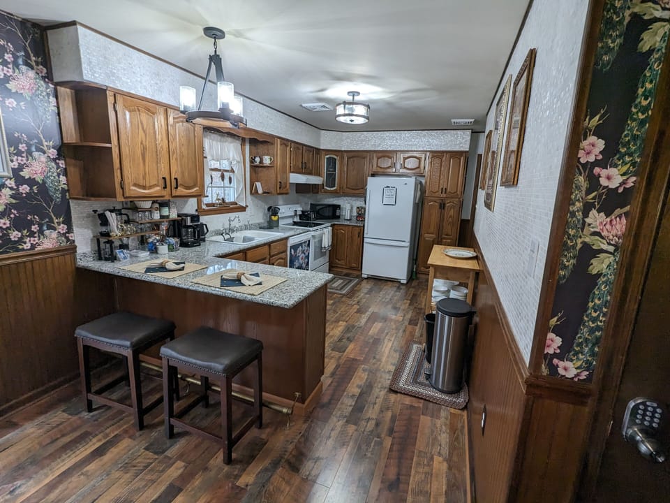 kitchen with all new appliances 
