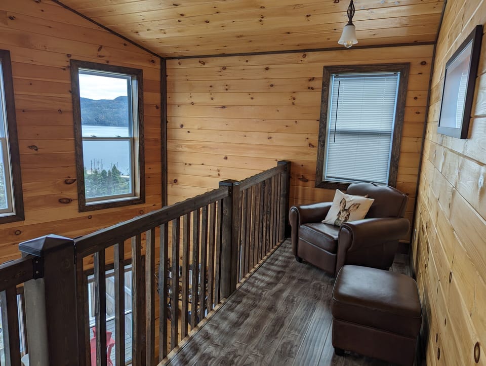 Comfy seating on upper landing
