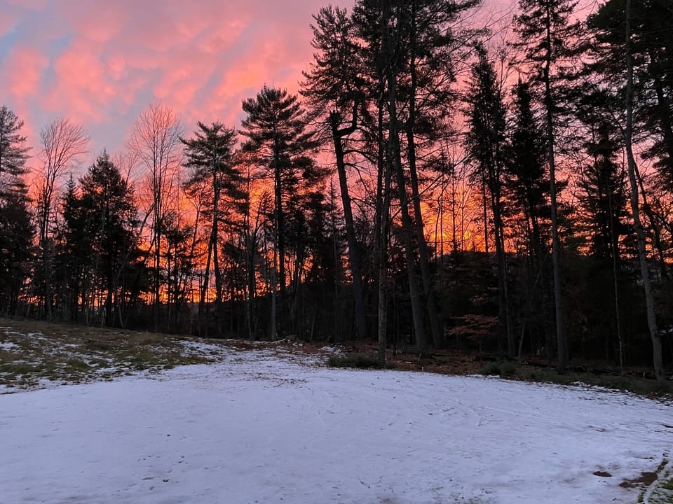 Early morning sunrise from front patio