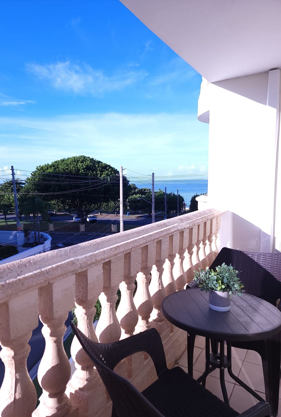 Balcony with beach view