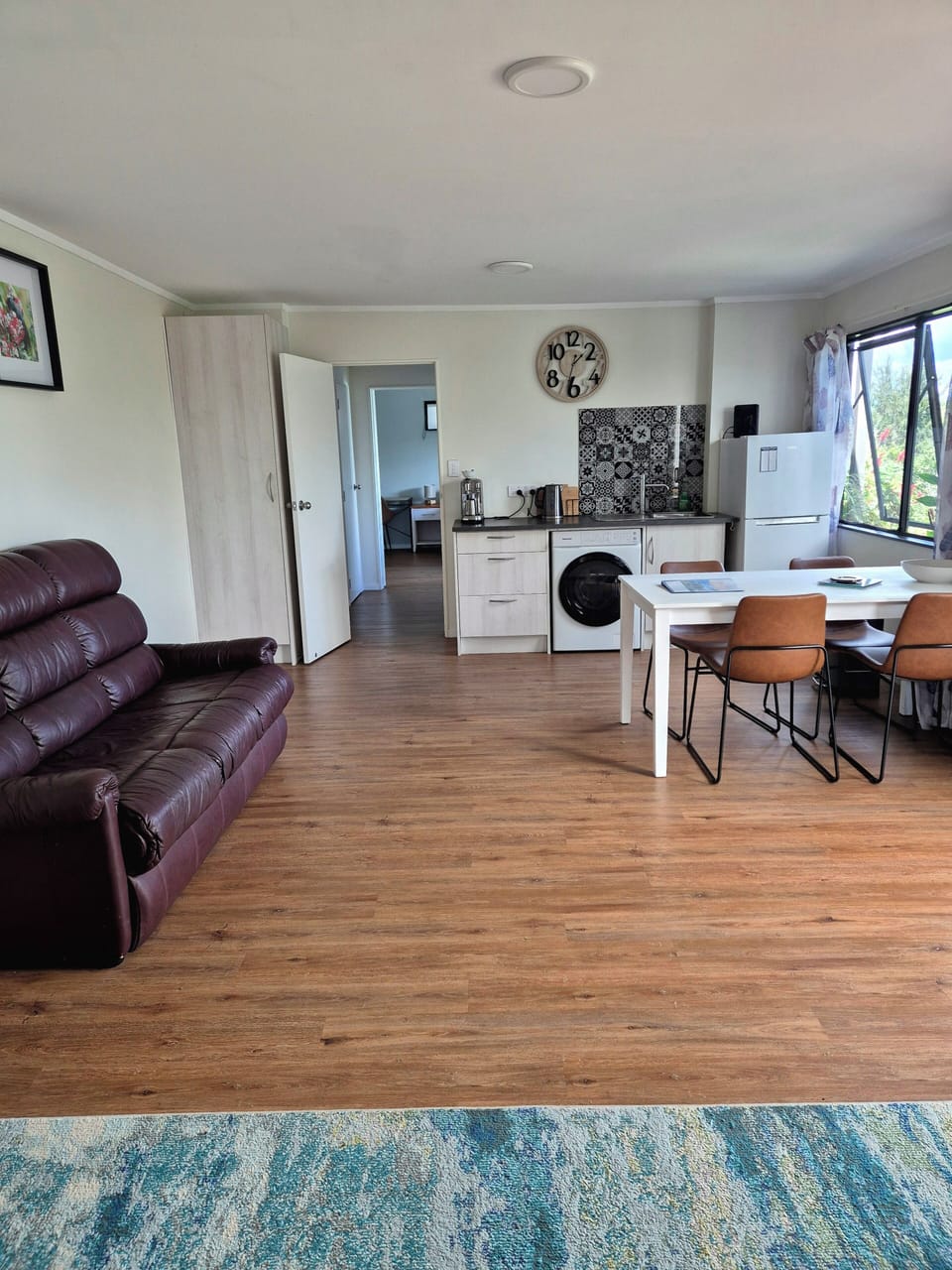 Open plan living with kitchenette 