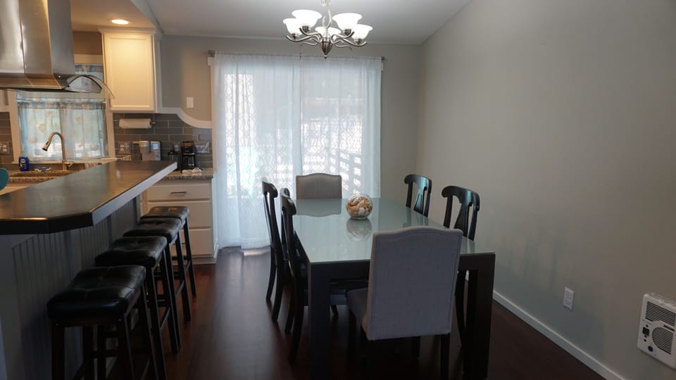 Bar stools and dining room