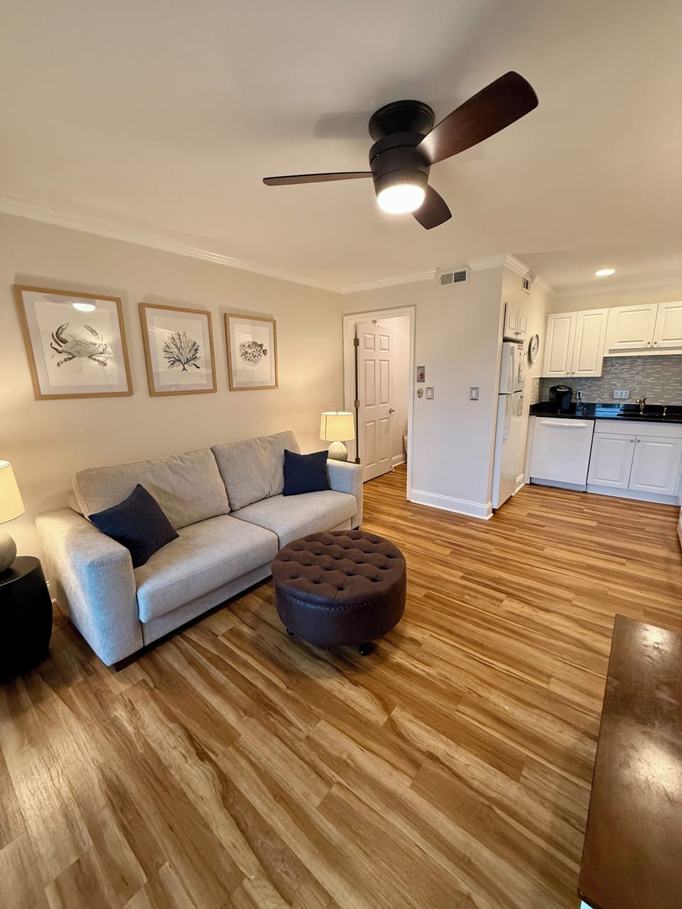 standing at patio door looking toward the front door