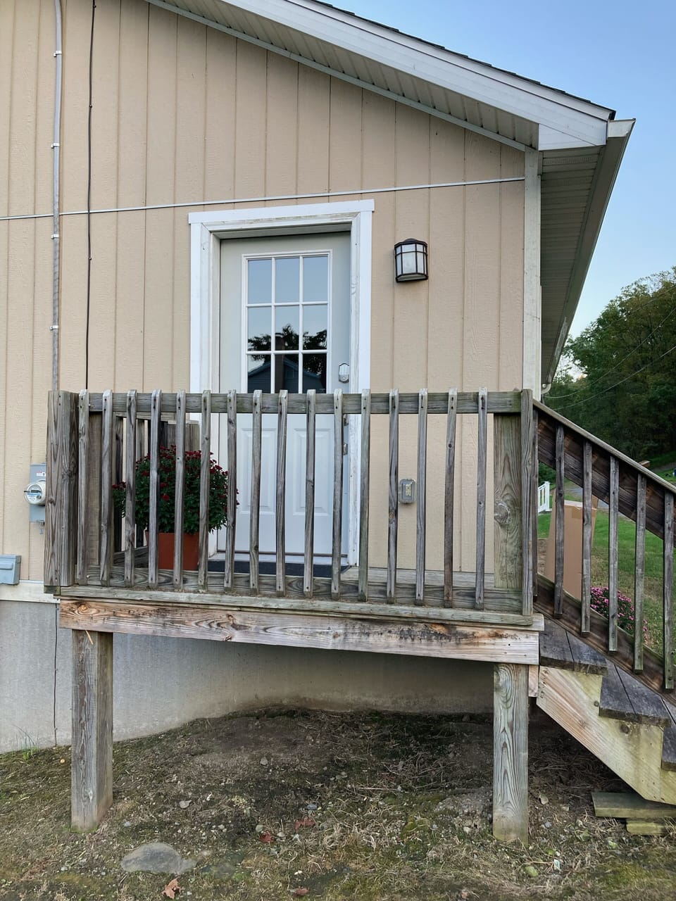 Enter through the side door