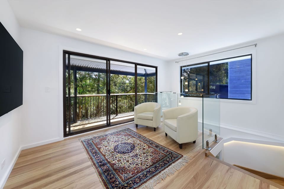 Upstairs space to relax in