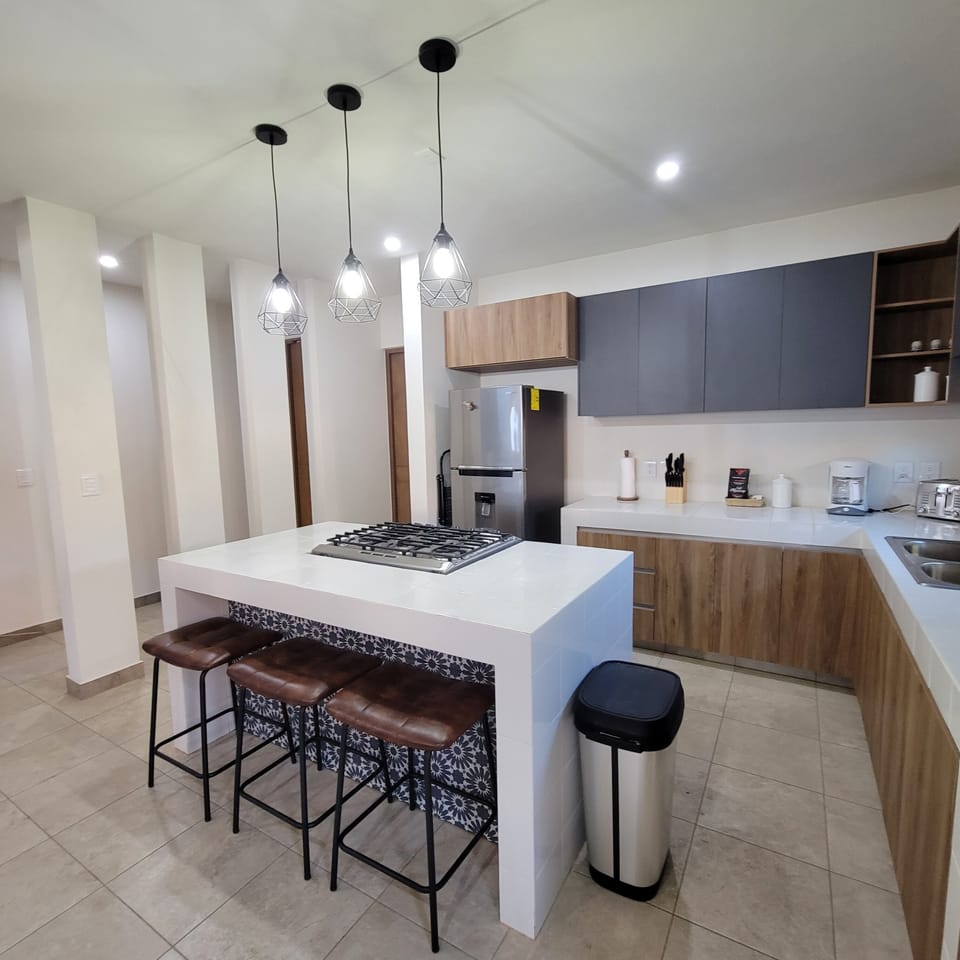 Beautiful modern kitchen with island