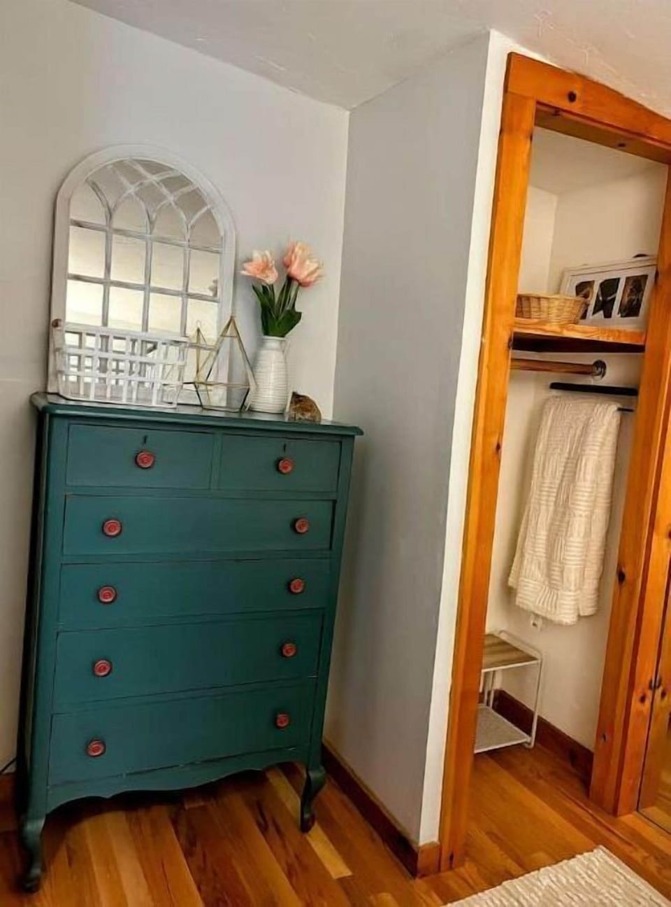 bedrooms both have queen beds and plenty of storage