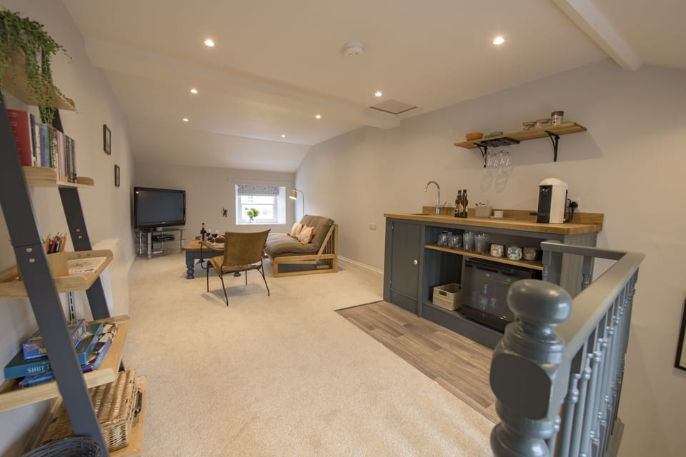 Second floor: Well worth climbing the stairs to this sitting room with views across to Middleham Castle
