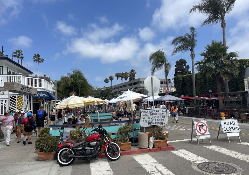 No-car zone makes it popular all-day and evening to casually stroll and relax