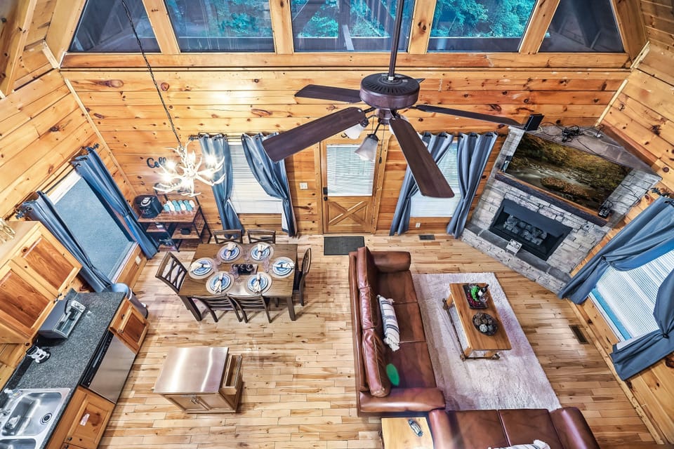 The open floor plan is great for families or even small grp of friends to gather
