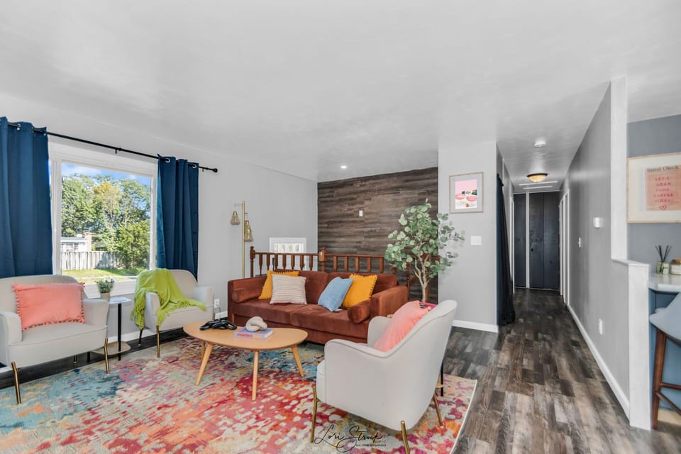 Living room with vibrant ambience