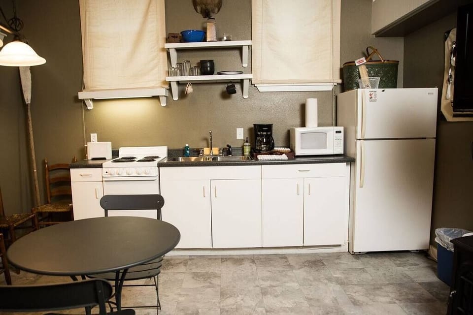 Fully-stocked kitchen with everything you need to prepare a meal. 