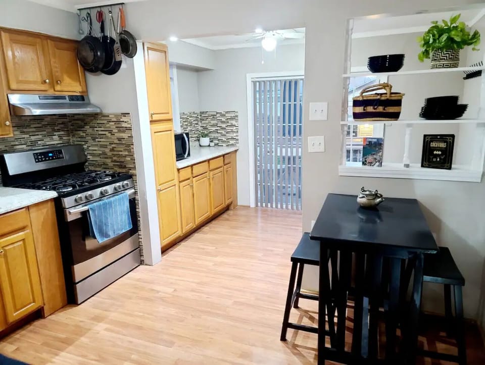 Breakfast nook in newly renovated kitchen