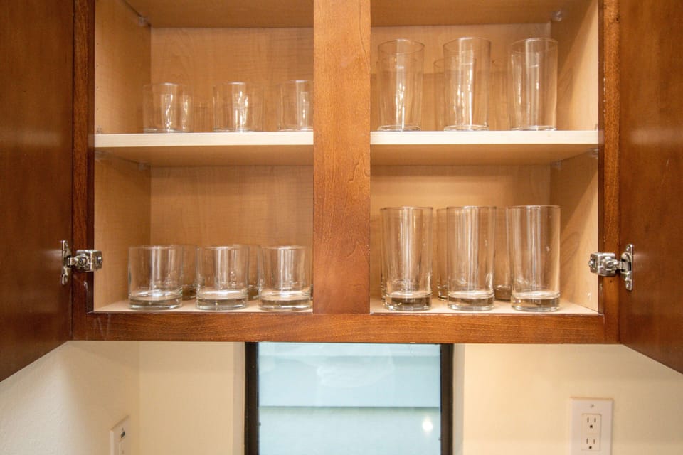 Glasswares available at the cupboard