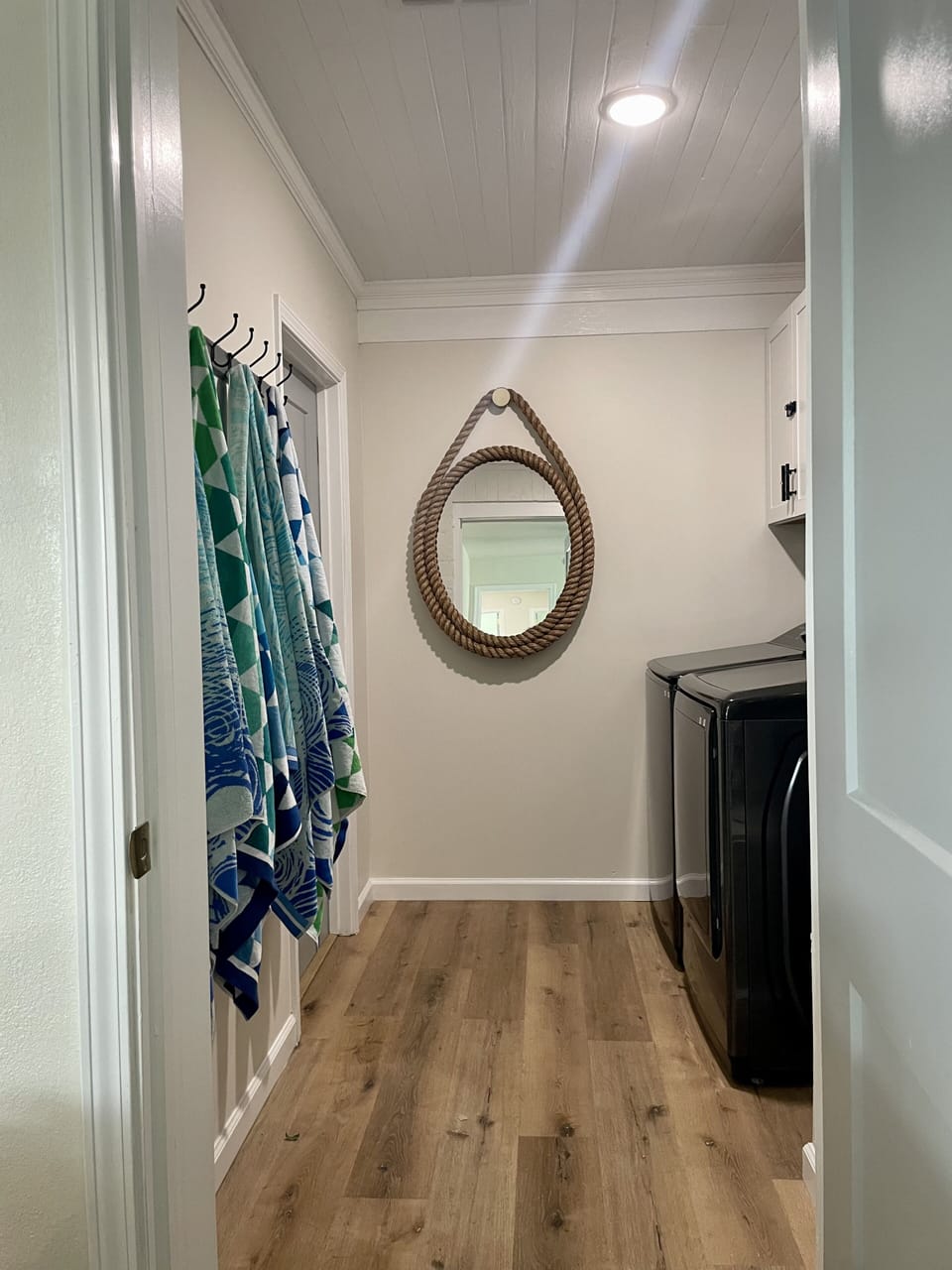 Musical washer and dryer (quite the experience) and did we mention beach towels?