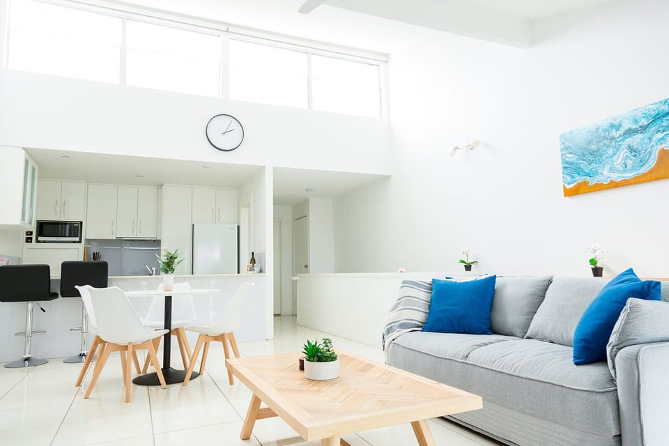 Kitchen dining and living area