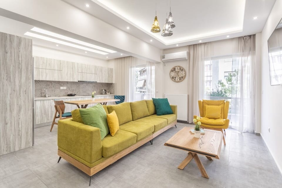 Sun-splashed living room