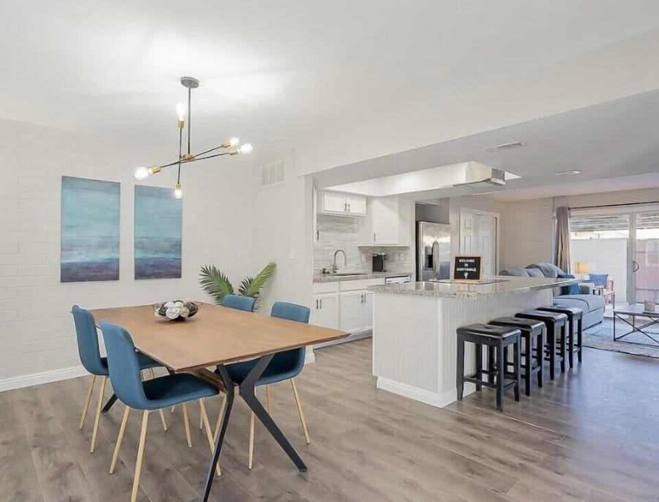 Kitchen and eating area