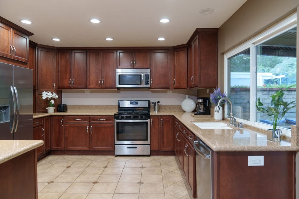 Cook delicious meals in your full kitchen.