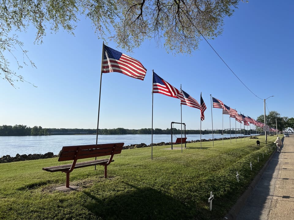 Peaceful strolls along the riverfront.