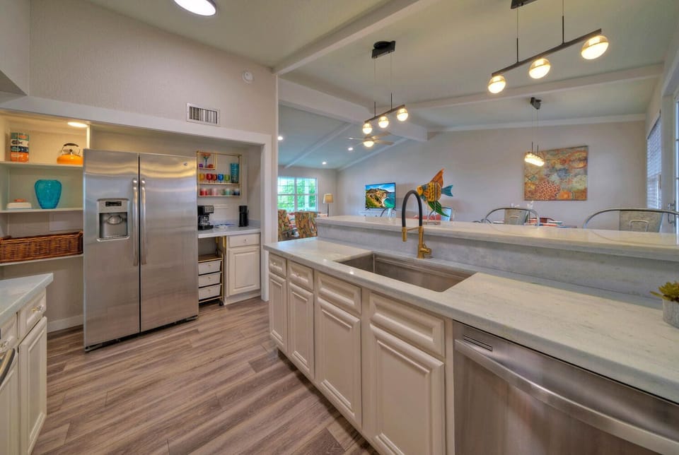 Modern chef's kitchen.