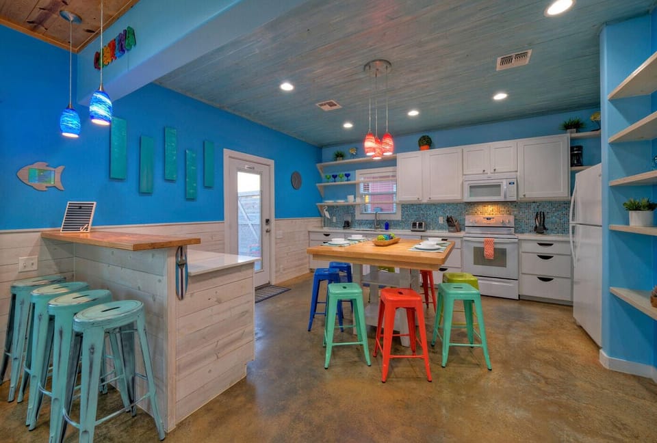 Well-equipped kitchen.