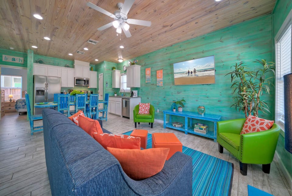 Open concept allowing family & friends to gather with ample seating.