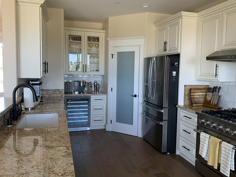 Pantry, LG fridge with cheese/snack drawer