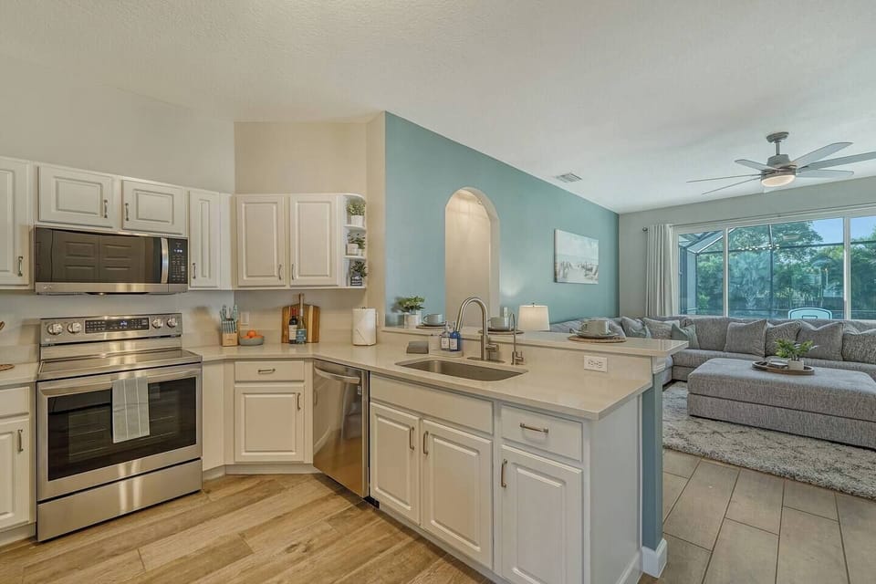 Stainless LG appliances, Quartz countertops Child & baby-friendly amenities, Fully Stocked