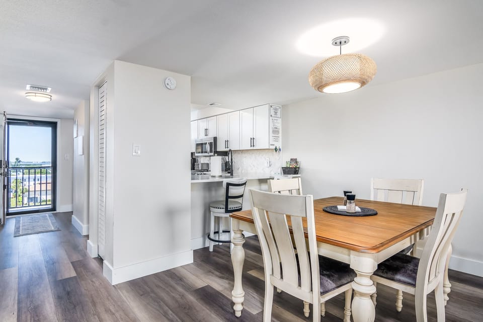 Views through to eating area and living room from Kitchen