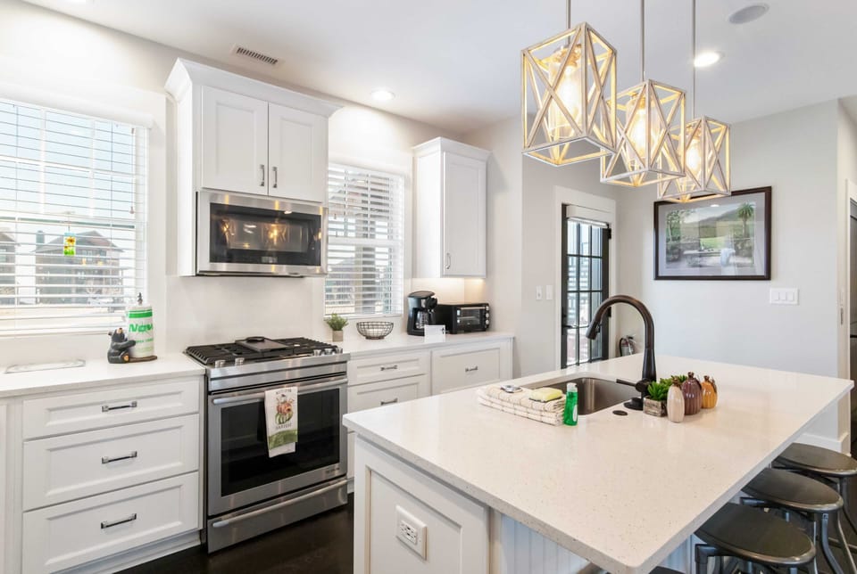 Upscale Kitchen with Stainless Steel Appliances