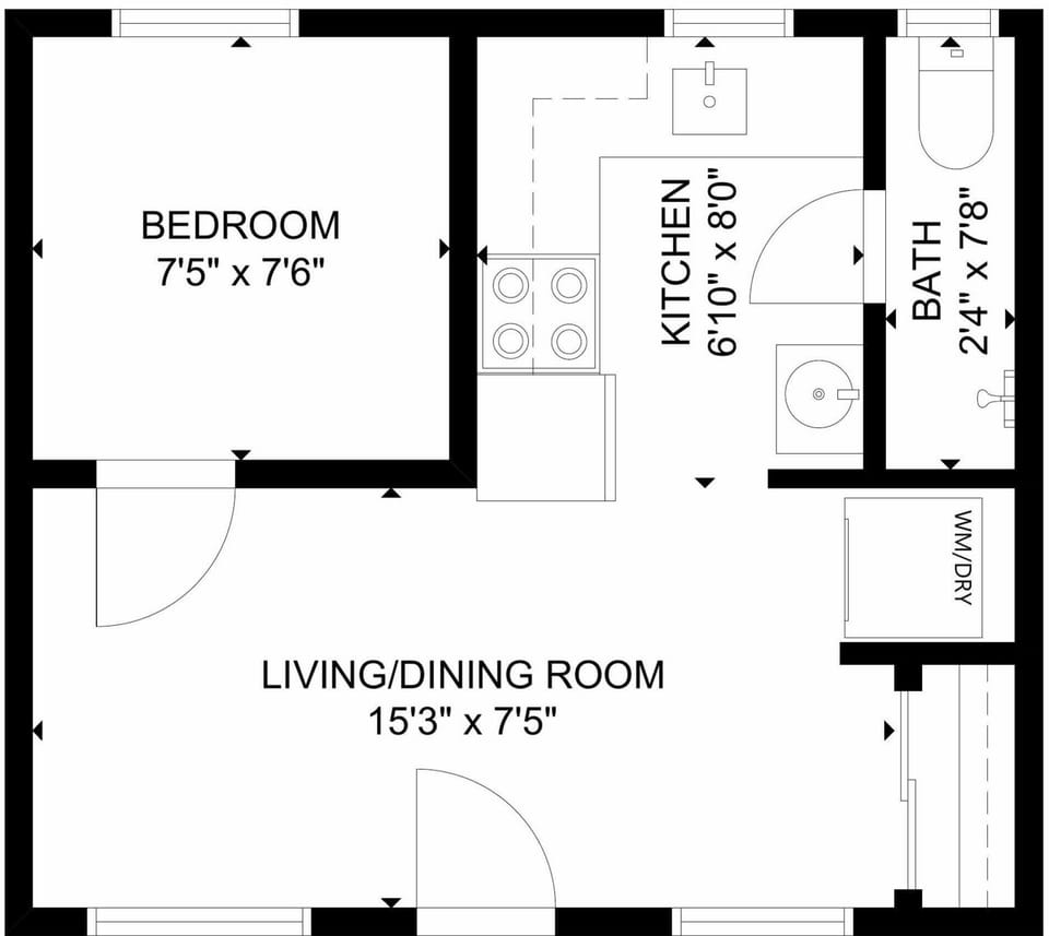 A detailed floor plan of this rental.