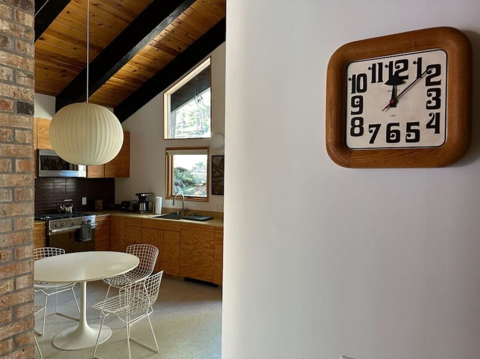 Recently remodeled kitchen with stainless appliances