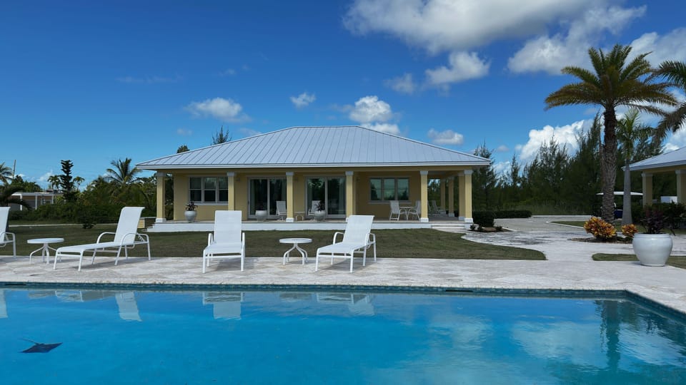 Guest cottage from across the pool