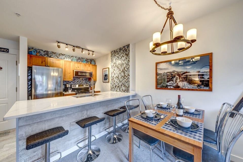 Looking into the kitchen across the dining room (new live-edge dining  table not shown)