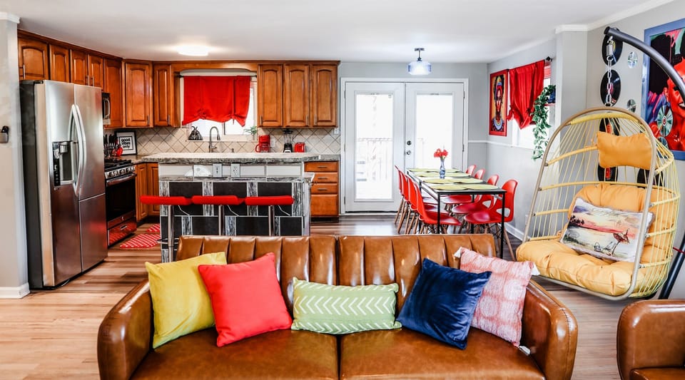 Family Time Headquarters – Create cherished memories in our living room, complete with comfy couches and a TV for movie nights.