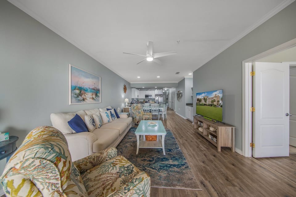 Open concept living space.