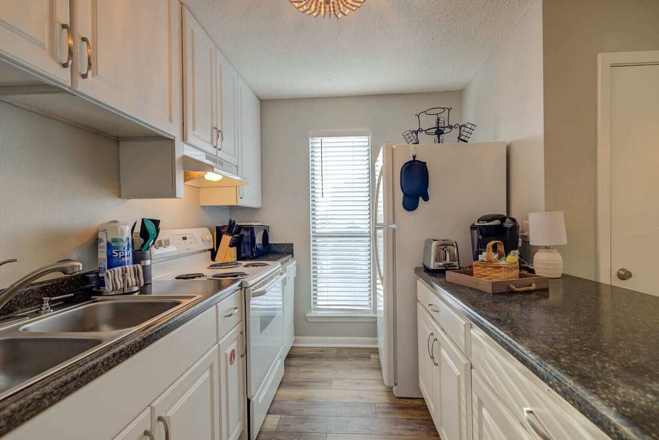 Well-equipped kitchen.