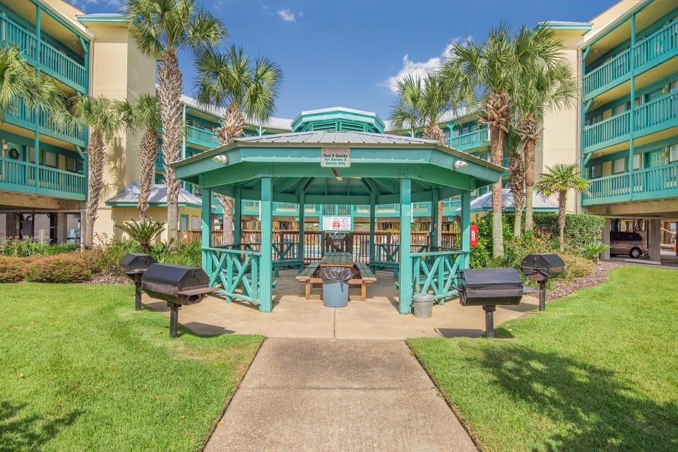Community gazebo and grilling area