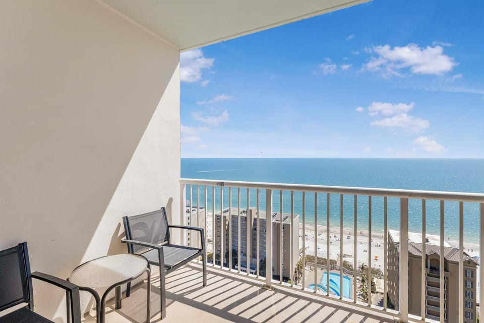 Wind down on the private balcony