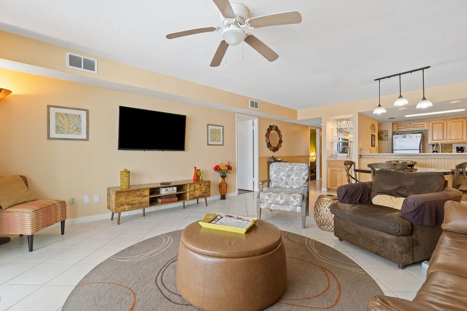 Large flat screen in living room