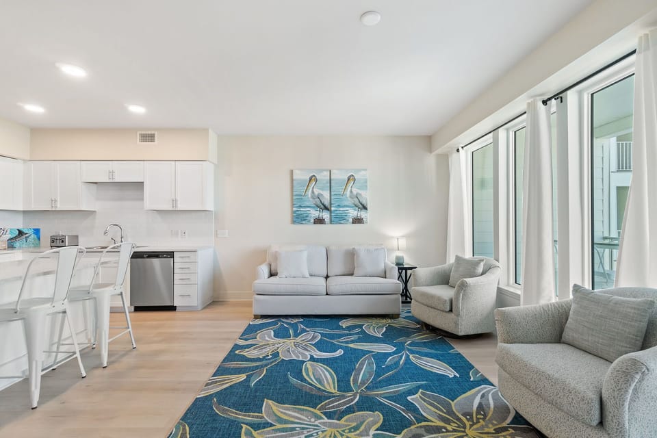 Sleeper sofa in living area