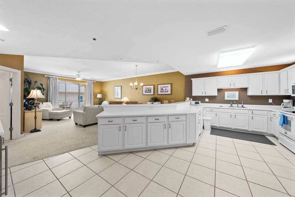 Well-equipped kitchen.