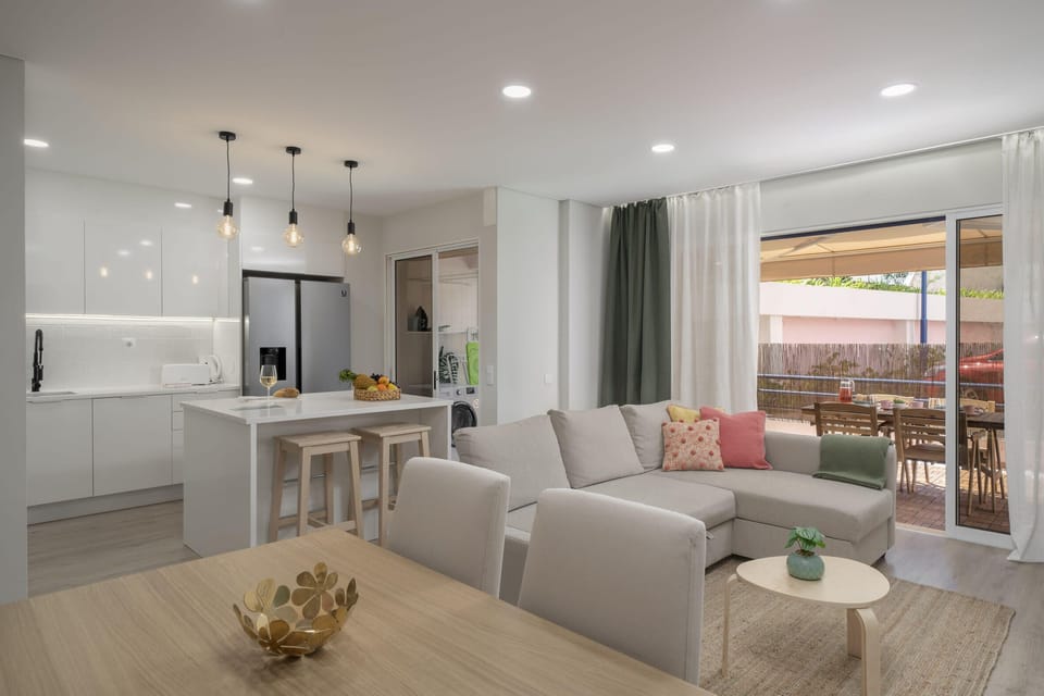 Livingroom and dining area and kitchen
